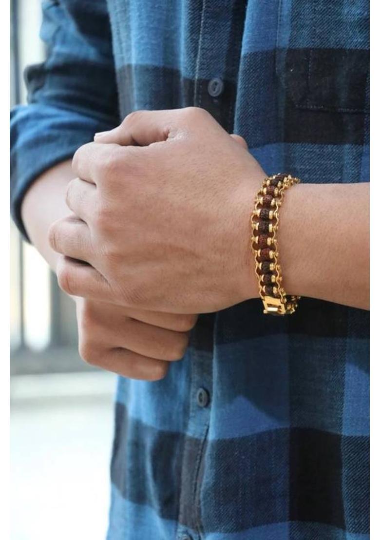 Rudraksha Gold-plated Bracelet - Indya