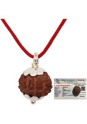 Astrodidi 7 Mukhi Rudraksha Original Natural Siddha Seven Face Rudraksha Silver Wood Pendant