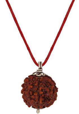Astrodidi Five Face Rudraksha/ 5 Mukhi Rudraksha / 5 Face Rudraksha Silver Pendant With Lab Certificate Silver Wood Pendant