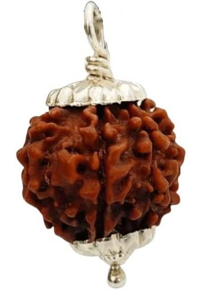 Fine Creation 5 Mukhi Rudraksha Original Panch mukhi Rudraksha Original Wood Pendant - Indya