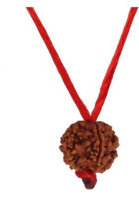 Rudraksham 5 Mukhi Nepali Rudraksha Five Face Rudraksh With Original Quality Assurance Certificate Mantra Sidha Natural and Original With Red Thread Wood Pendant