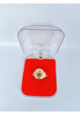 ASTHADHATU MESH (ARRIES) RASHI RUDRAKSHA WITH PARA GOLD PLATED JADIT Brass Gold Plated Ring