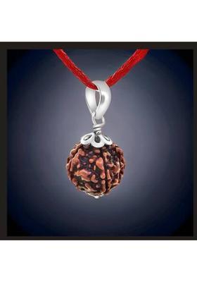 Rudram Silver Crystal Wood Locket