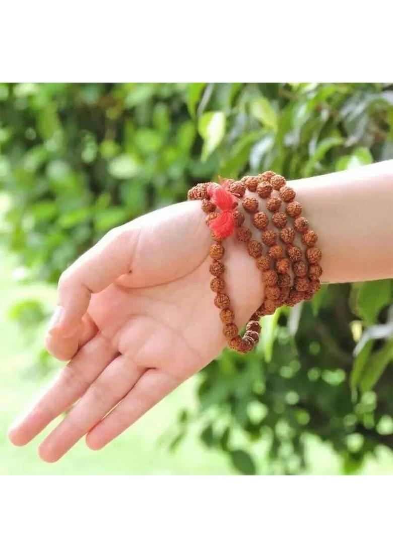 Rudraksha Mala 108 Beads Original Natural Himalaya Nepal Jaap Mala Rudraksha Chain - Indya