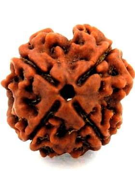 Navdurga Jyotish Kendra 4 Mukhi Rudraksha Natural Lab Certified (100% Original) Wood Locket