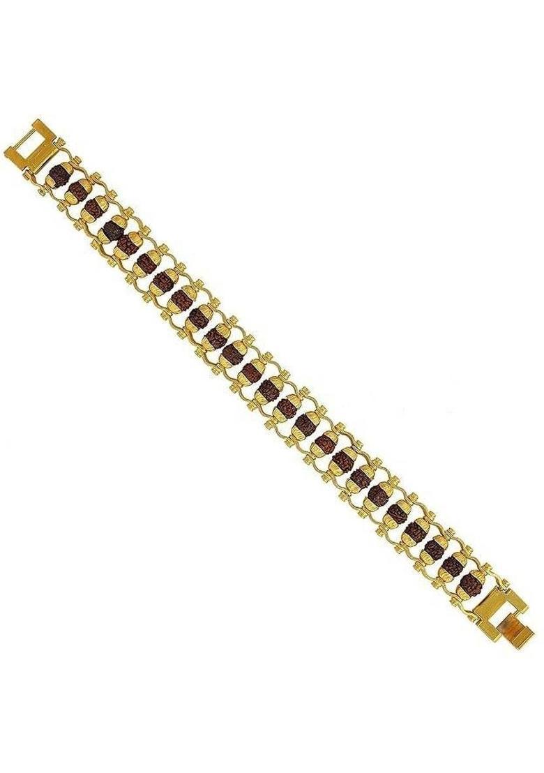 Rudraksha Gold-plated Charm Bracelet - Indya