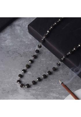 Karungali Malai Silver Cap Plated Necklace Rudraksha Necklace