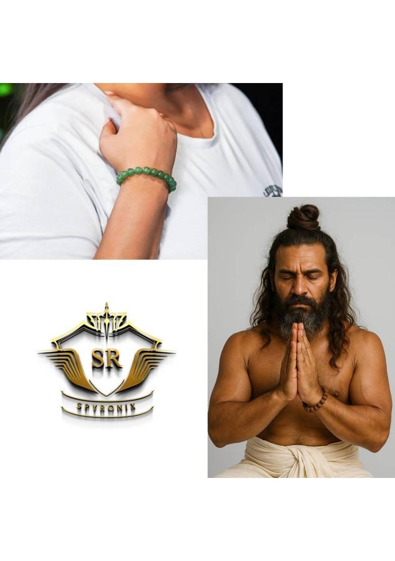 Green Aventurine, Rudraksha Bracelet&nbsp;&nbsp;(Pack of 2) - Indya