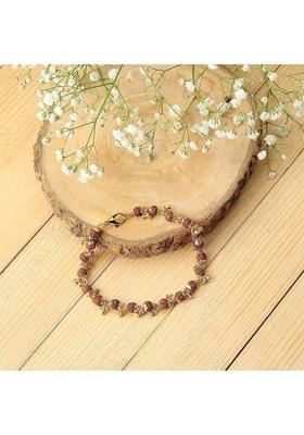 Brass, Rudraksha Beads Gold-plated Bracelet