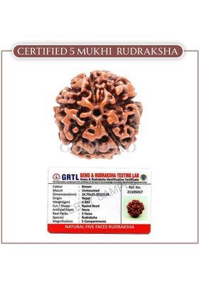 GODHEAD GODHEAD 100% NATURAL/ORIGINAL CERTIFIED NEPALI 5 MUKHI RUDRAKSHA WOOD PENDANT Wood Pendant
