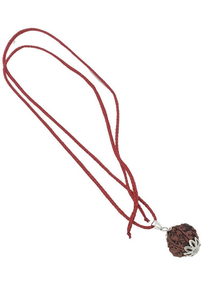 Baku Jewellery Silver Beads Brass, Wood Pendant - Indya