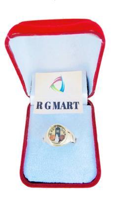 Ashtadhatu Shivling Rudraksha With Para Gold Plated Yantra Jadit Brass Gold Plated Ring