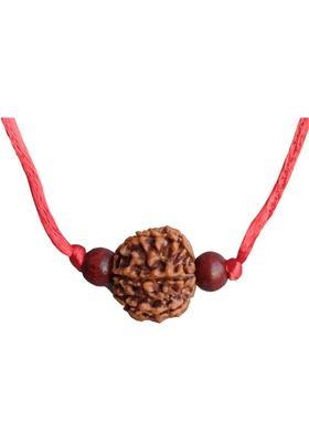 jupiter speaks 7 Mukhi Rudraksha Pendant Nepali Size 16-18 mm Natural Red Sandalwood 8MM Beads Wood Pendant
