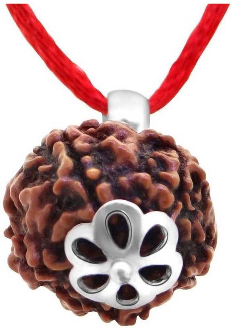 Aurra Stores 100 % Original & Natural Five Face / 5 Mukhi / Panch Mukhi Rudraksha With JGL Lab Certified Wood Pendant - Indya