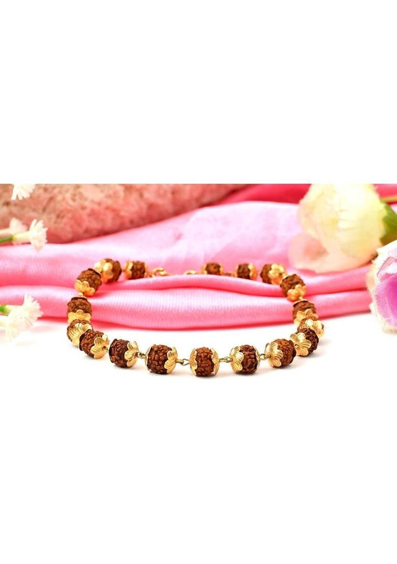 Wood, Alloy Gold, Brown Jewel Set&nbsp;&nbsp;(Pack of 1) - Indya