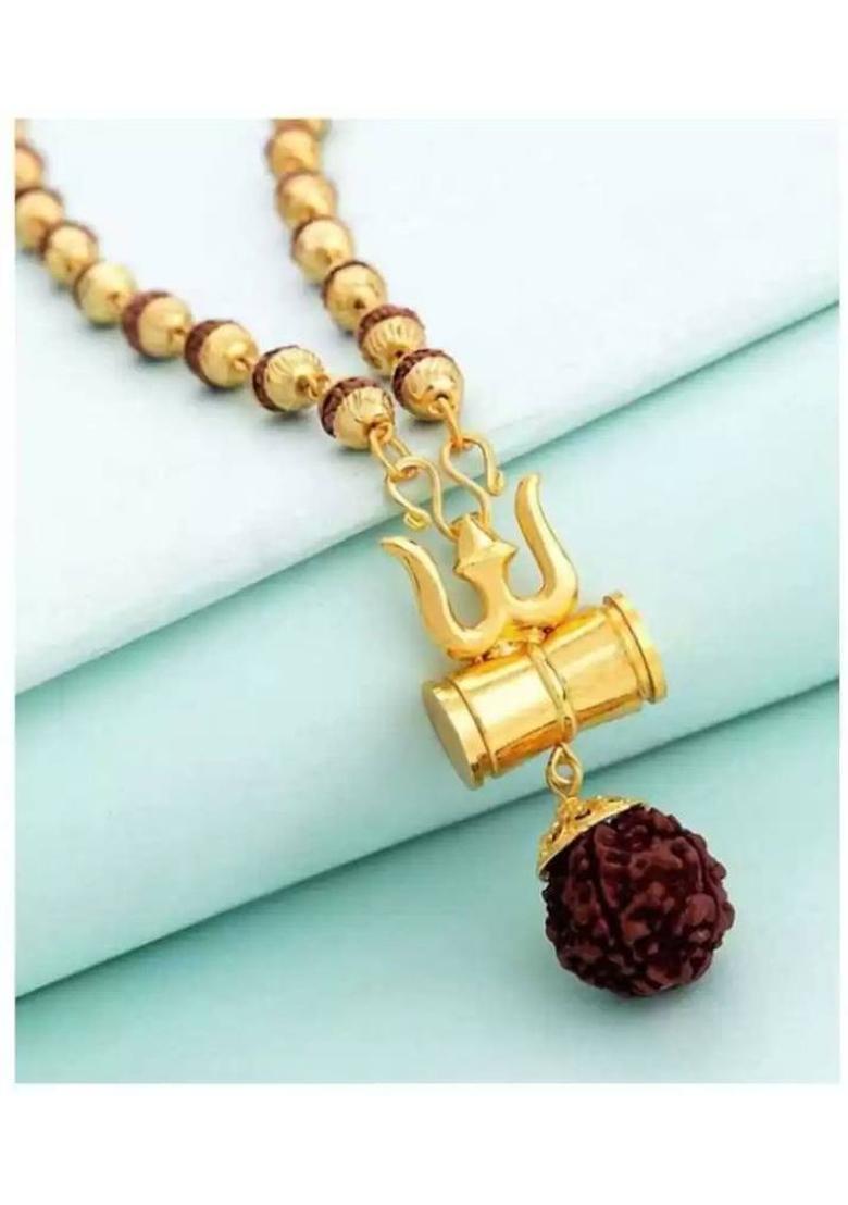 Wood, Alloy Gold, Brown Jewel Set&nbsp;&nbsp;(Pack of 1) - Indya