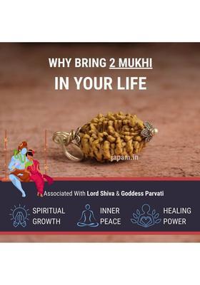 2 Mukhi Nepali Rudraksha - Do Mukhi Fabric Necklace