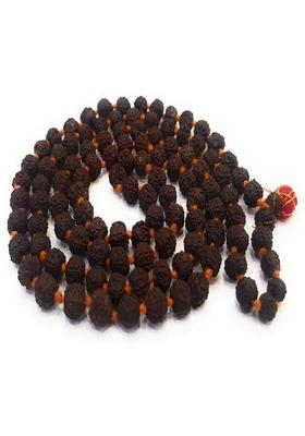 Black Rudraksha Mala 5 Mukhi Beads Wood Chain