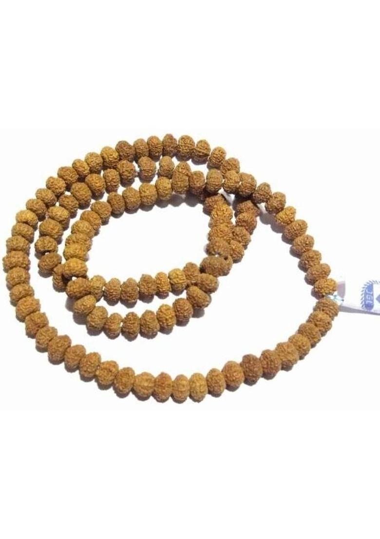 7 Mukhi Mala/Neckless 108 Beads Original Jaap Mala Beads Rudraksha Wood Chain - Indya