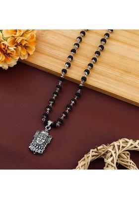 Mahakaal Karungali Mala Silver Plated Brass Chain Set