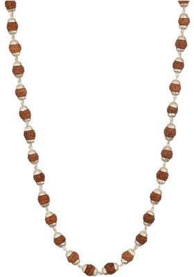 Silver Plated Elegant Rudraksha Mala Silver Plated Brass Necklace