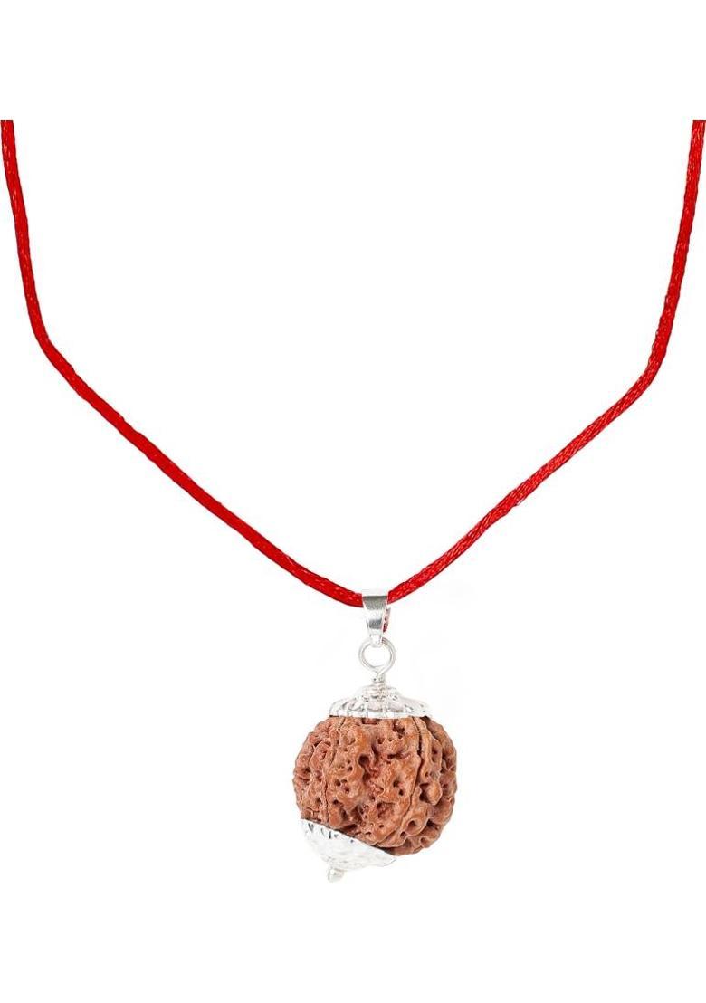 DIVINE HINDU 7 Mukhi Nepali Rudraksha Bead | Lab Certified | Confidence, Health & Protection Wood Pendant - Indya