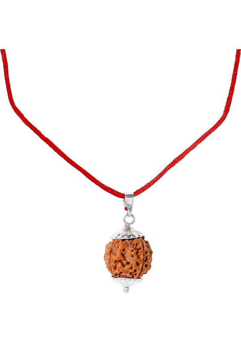 DIVINE HINDU 4 Mukhi Nepali Rudraksha | Original Bead | Symbol of Power | Lab Certified | Wood Pendant - Indya