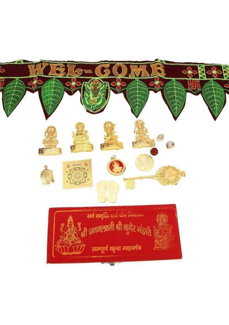 Cyan spritual Shri Dhan Laxmi Kuber Bhandari Yantra Wooden, Brass, Copper Yantra&nbsp;&nbsp;(Pack of 1) - Indya