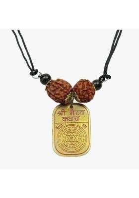 SHRI ASTHA VINAYAK SHRI BHAIRAV KAVACH/Yantra for For Health, Wealth, Protection, Prosperity and Success PACK OF 1 Brass Yantra&nbsp;&nbsp;(Pack of 1)