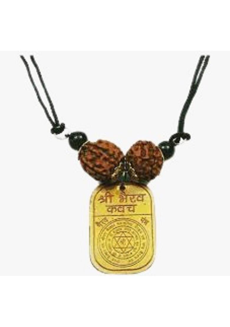 SHRI ASTHA VINAYAK SHRI BHAIRAV KAVACH/Yantra for For Health, Wealth, Protection, Prosperity and Success PACK OF 1 Brass Yantra&nbsp;&nbsp;(Pack of 1) - Indya