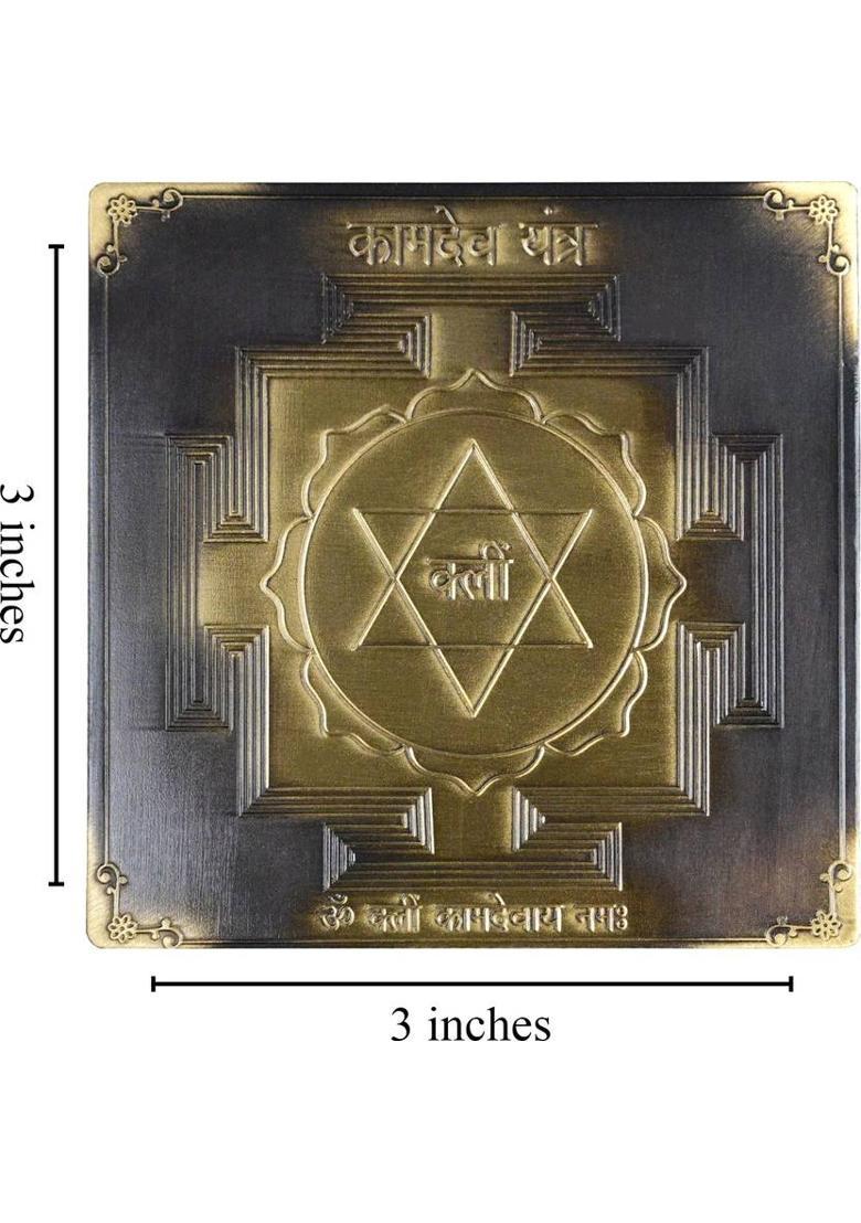 Rudra Centre Kamdev Brass Yantra&nbsp;&nbsp;(Pack of 1) - Indya
