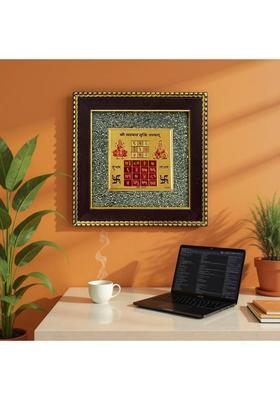 Deal Tree Vyapar Vriddhi Yantra on Raw Pyrite Frame - Vastu Item for Home & Office Stoneware Yantra&nbsp;&nbsp;(Pack of 1)