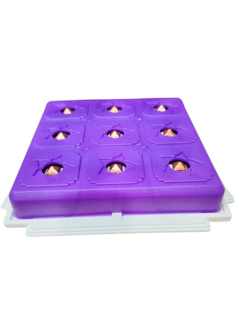 Astro Devam Health 9x9 Violet Pyramid - For Meditation, Energy Balance & Spiritual Growth Plastic Yantra&nbsp;&nbsp;(Pack of 1) - Indya