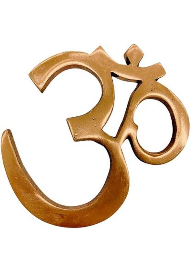 The Spiritual Living Copper Om For Door Entrance | Om Sign Wall Hanging | Home & Office |Size- 3 Inch Copper Yantra&nbsp;&nbsp;(Pack of 1) - Indya