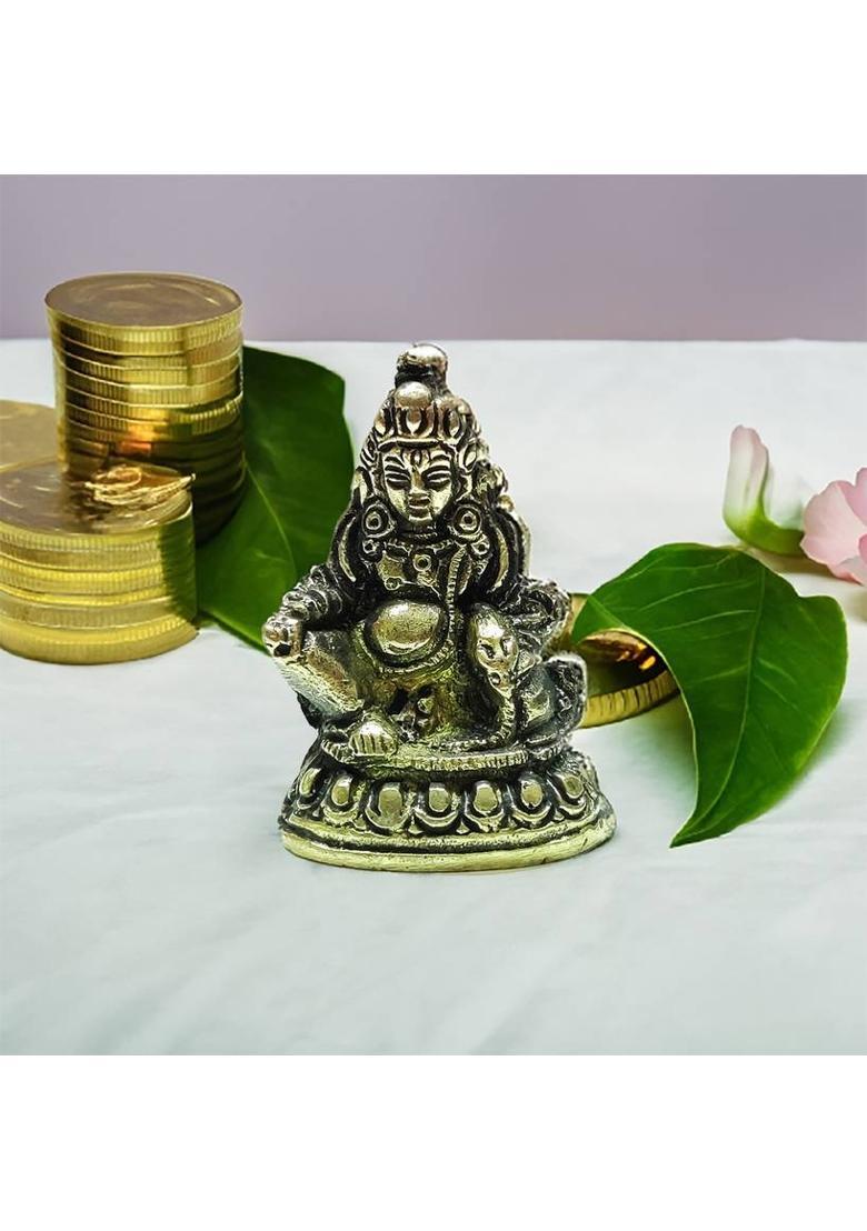 Deal Tree Sri Laxmi Ganesh Yantra - 24 Karat Gold Plated | for Charm, Beauty, Luxury Wooden Yantra&nbsp;&nbsp;(Pack of 1) - Indya