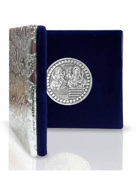 RELBEES Silver plated coin with velvet gift box Silver Plated Yantra&nbsp;&nbsp;(Pack of 1)