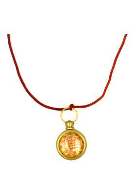 faynci Kuber Astadhatu Brass Yantra Locket with Cotton Dori For Pooja, Health, Wealth, Prosperity and Success Brass, Cotton Yantra&nbsp;&nbsp;(Pack of 1)