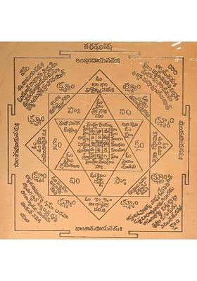 aalayam selveer Naragosha Yantra | Naragosha Yantra For Home Telugu Size 6 Inches Copper Yantra&nbsp;&nbsp;(Pack of 1)