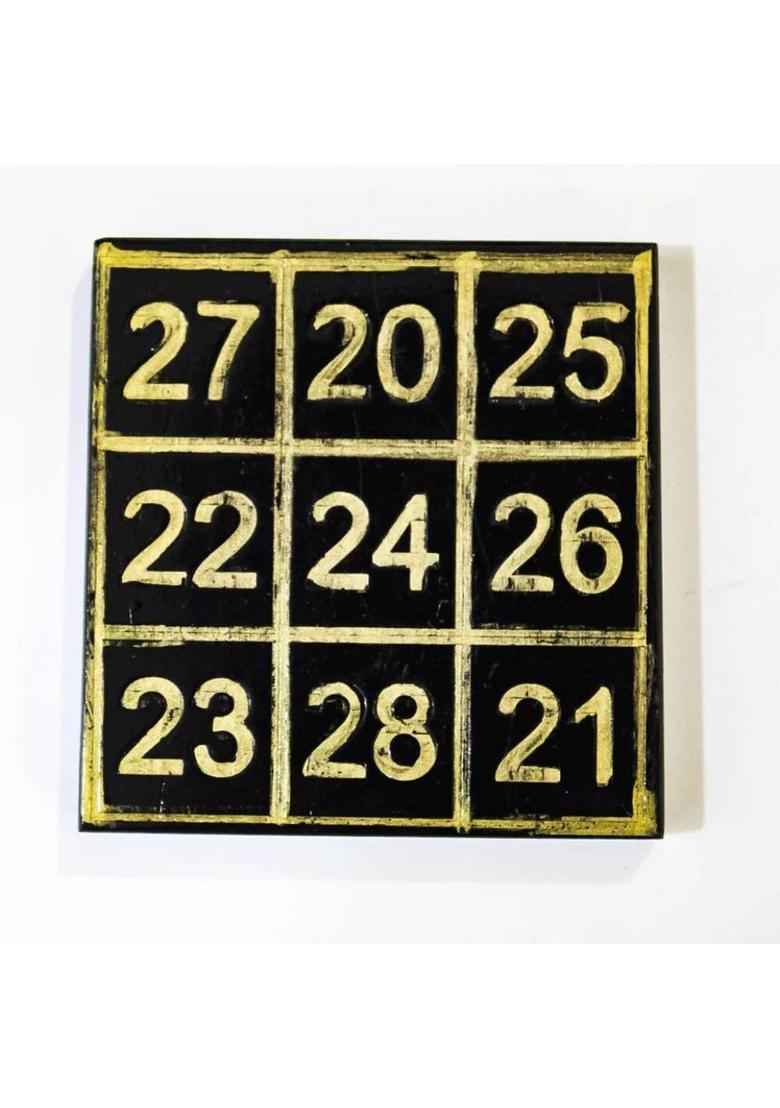 DIVINE HINDU Kuber Sankhya Karungali Yantra | Golden Yantra | Wealth & Prosperity Symbol Wooden Yantra&nbsp;&nbsp;(Pack of 1) - Indya