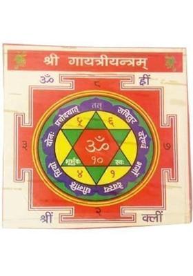 Deal Tree Shri Gayatri Yantra Powerful Sacred Geometry for Wealth Protection Vastu Gold, Plated Yantra&nbsp;&nbsp;(Pack of 1)