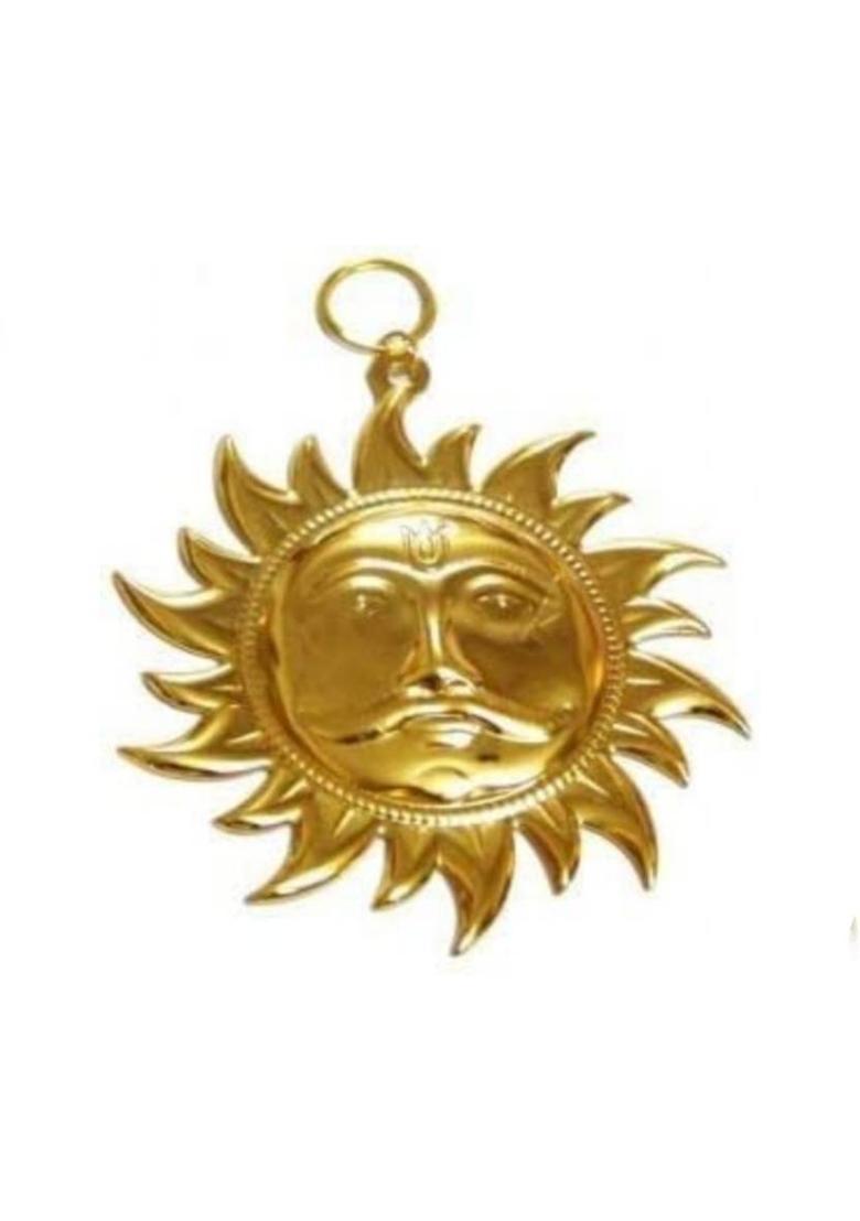 Banaras Box 4inch Surya Narayan Wall Hanging Vastu Dosh Yantra Golden for Home/Office Brass Yantra&nbsp;&nbsp;(Pack of 1) - Indya