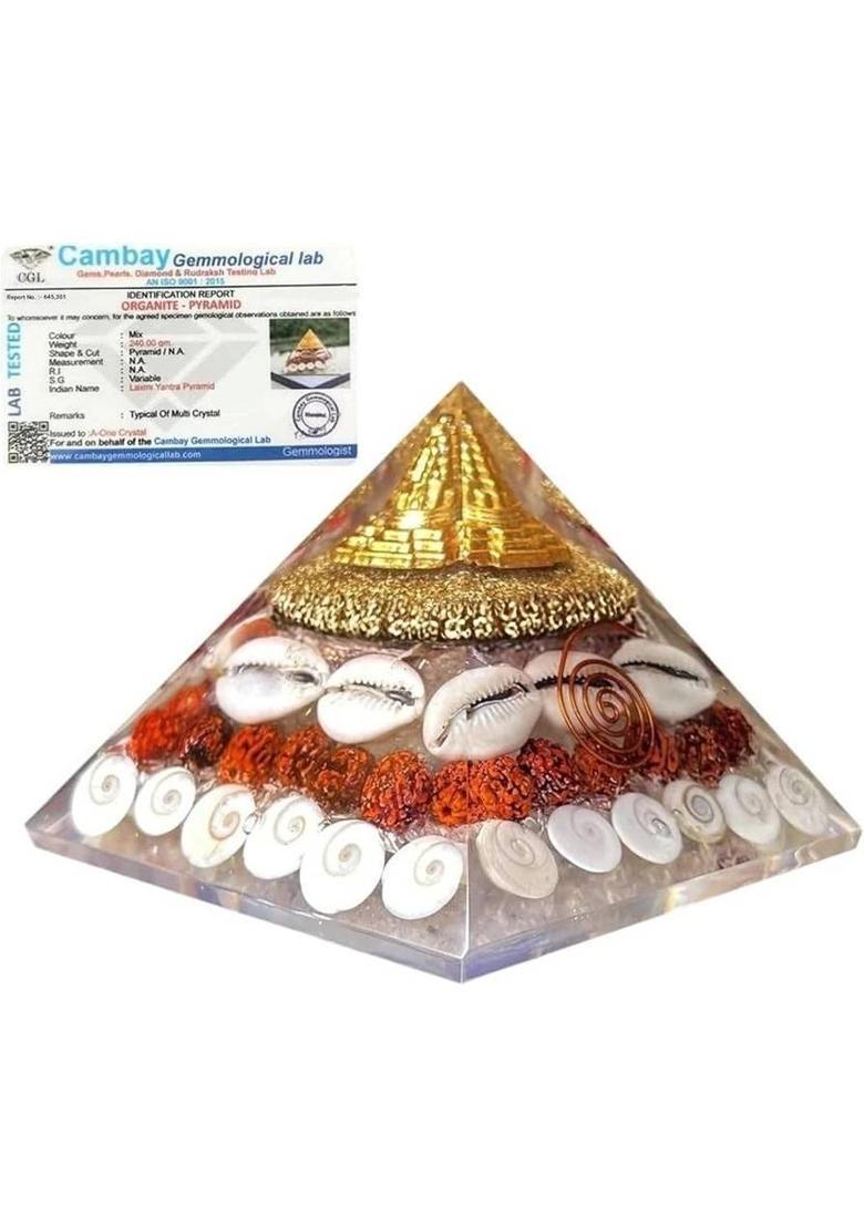 Deal Tree Sri Laxmi Ganesh Yantra Powerful Sacred Geometry for Wealth Protection Vastu Brass Yantra&nbsp;&nbsp;(Pack of 1) - Indya