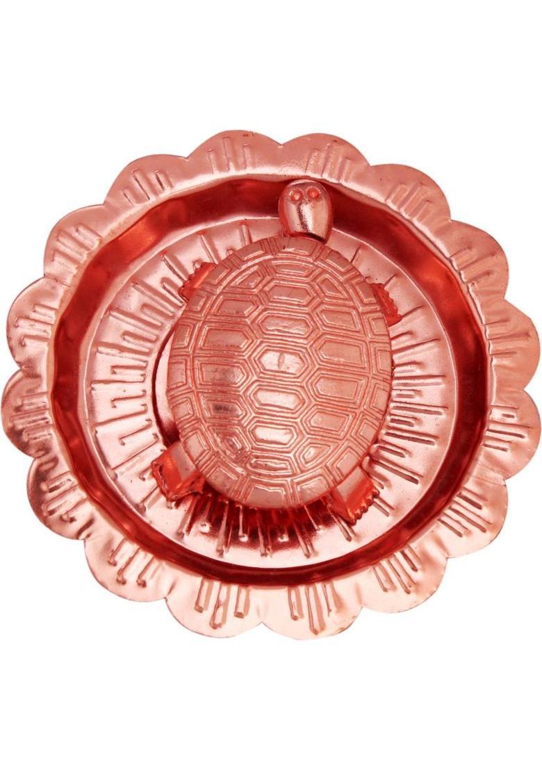 Jaipur Gems And Handicrafts Sarva Icchapurti Kachua Tortoise With Plate Copper Yantra - Indya