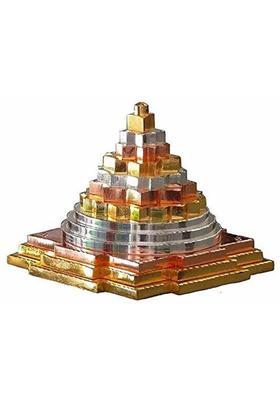 Zuperia Panch Dhatu (Mix Metal) Laxmi Meru Shree Yantra for Worship to gain Wealth, Prosperity, Luck, Success (Size - 3 Inch X 3 Inch) Gold, Silver, Copper, Nickel, Iron Yantra&nbsp;&nbsp;(Pack of 1)