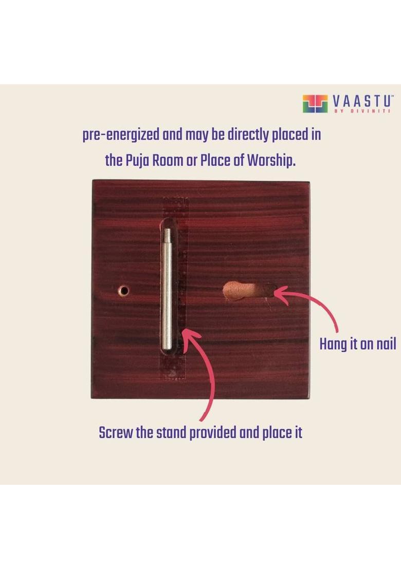 Vaastu By Diviniti Shri Sampoorna Sarv Kasht Nivaran Yantra Premium Wooden Frame Kawach Gold, Plated Yantra&nbsp;&nbsp;(Pack of 1) - Indya