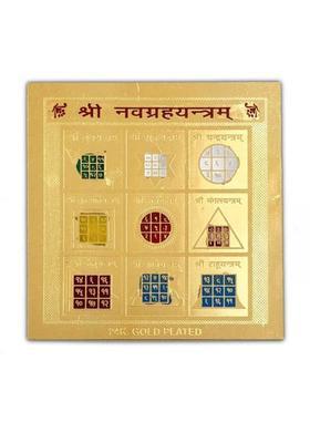 DEVAMA THE DIVINE Shri Navgrah Yantra Aluminium Yantra&nbsp;&nbsp;(Pack of 1)