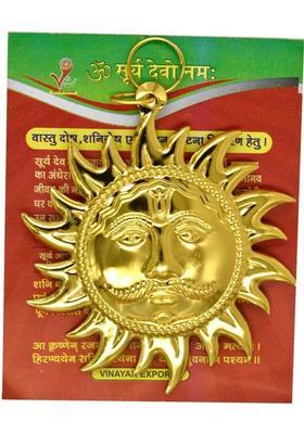 AFH Shree Surya Narayan Golden Yantra -For Meditation, Protection, Wealth and Success Brass Yantra&nbsp;&nbsp;(Pack of 1)