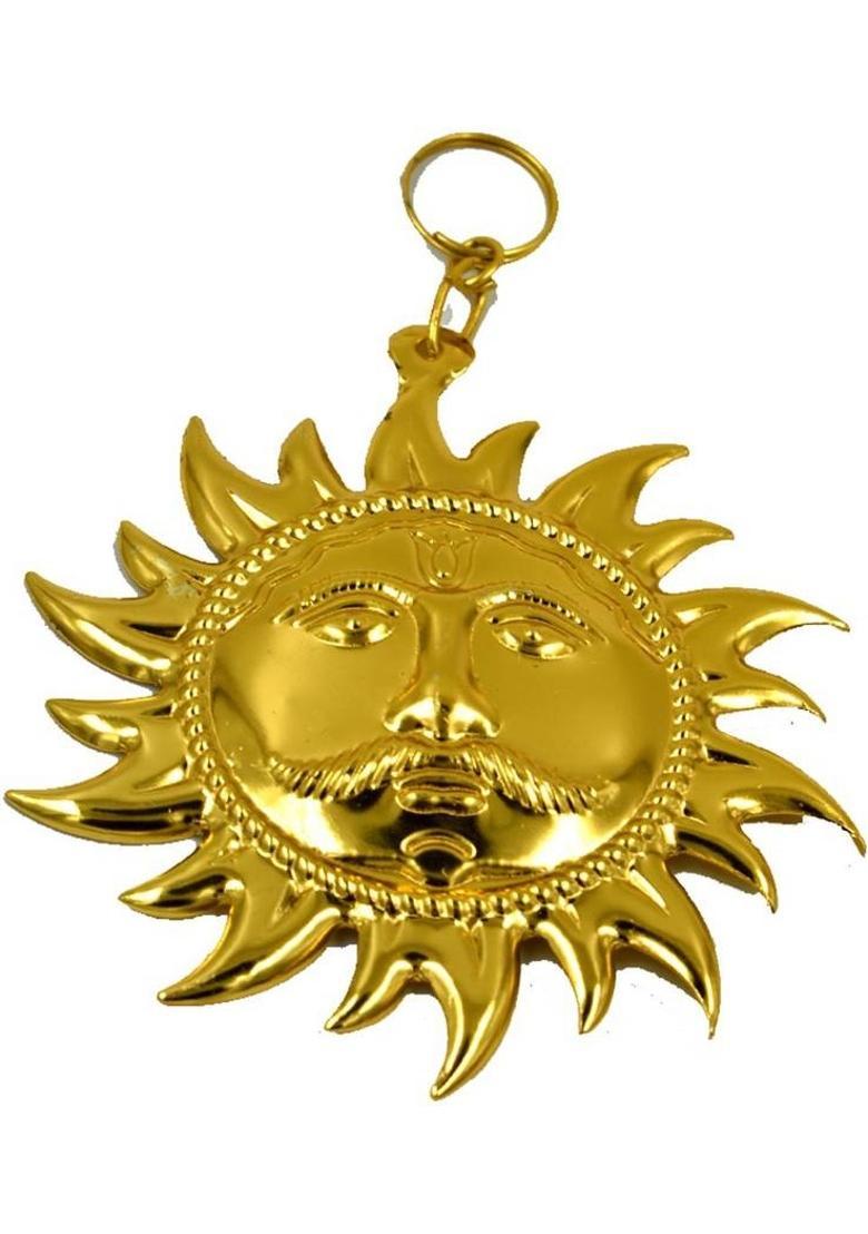 AFH Shree Surya Narayan Golden Yantra -For Meditation, Protection, Wealth and Success Brass Yantra&nbsp;&nbsp;(Pack of 1) - Indya