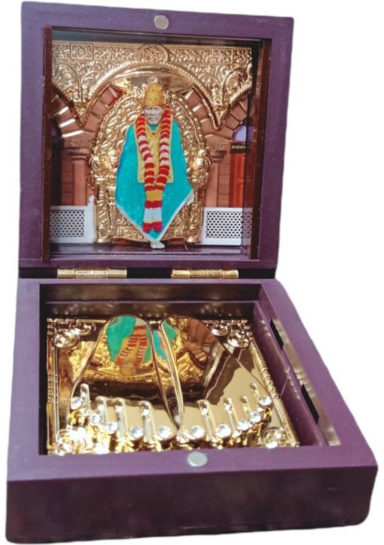 faynci Sai Nath Sidh Bisa Yantra 24 Gold Plated - For Health, Wealth, Prosperity and Success (5 x 5 cm) Brass Yantra&nbsp;&nbsp;(Pack of 1) - Indya