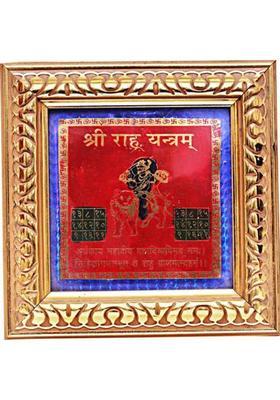 brahmgyan gallary 100% original and effective Rahu yantra with frame for puja. Wooden, Gold Yantra&nbsp;&nbsp;(Pack of 1)